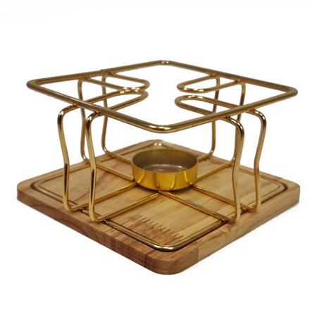 وارمر قوری جنس چوب و فلز مکعبی مدل BLC-2G