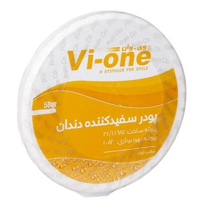 پودر سفید کننده دندان وی وان مدل ORANGE وزن 50 گرم عصاره پرتقال