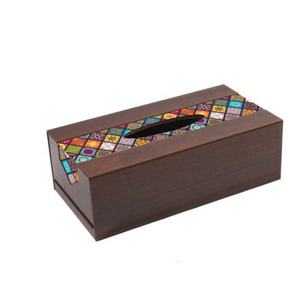 جعبه دستمال کاغذی ام دی اف تهران جی اف ایکس مدل D156