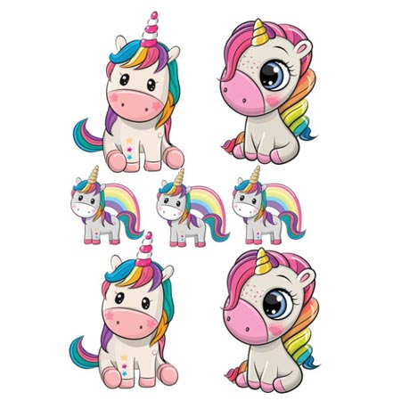 برچسب تتو موقت مدل اسب شاخدار UNICORN