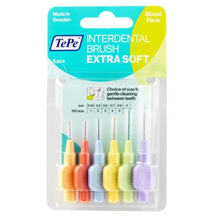 مسواک بین دندانی ته په مدل ExtraSoftMixedPack با برس بسیار نرم