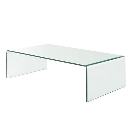 میز جلو مبلی تمام شیشه ای خم اطلس 12 میل طول 110 سانتی متر