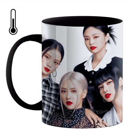 ماگ حرارتی سرامیک طرح گروه بلک پینک