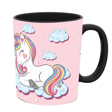 ماگ حرارتی دخترانه طرح اسب تکشاخ مدل unicorn