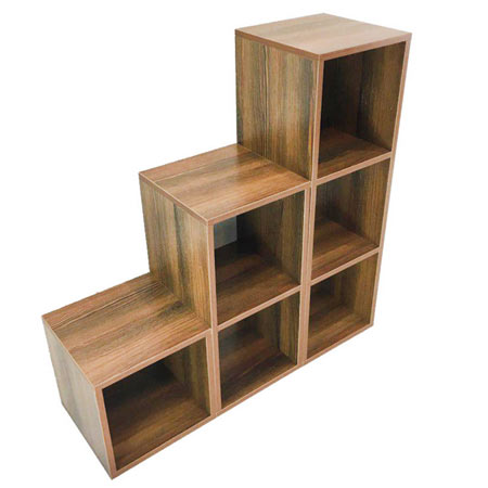 کتابخانه پله ای ملامینه سه طبقه