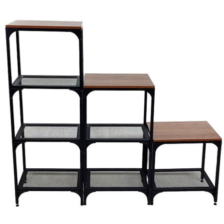 کتابخانه پله ای فلز و چوب تیرداد مدل ژالکه