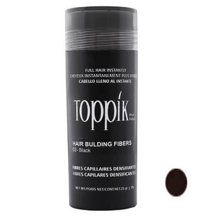 پودر پرپشت کننده مو تاپیک هیر فیلر وزن 25 گرم رنگ مشکی