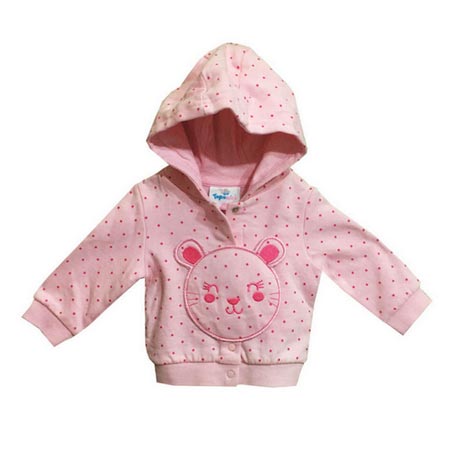 سوشرت نوزادی دخترانه توپومینی نخی خال خالی