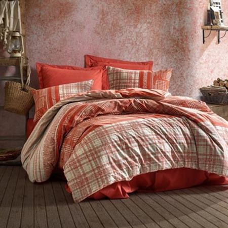 سرویس ملحفه پنبه کاتن باکس مدل Toprak یک نفره 3 تکه