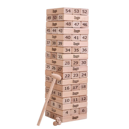 بازی فکری برج هیجان جنس چوب راش سیقل خورده درجه یک