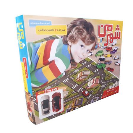 زیرانداز بازی مدل شهر من به همراه دو عدد ماشین