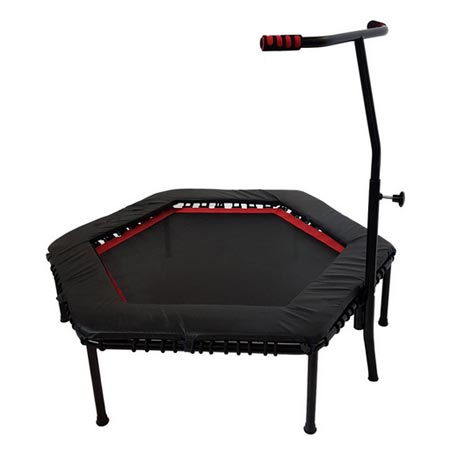 ترامپولین دسته دار چند ضلعی جنس بدنه فولاد صفحه پلی پروپیلن