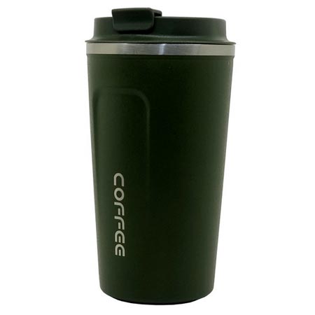 ماگ سفری مدل coffee گنجایش 0.510 لیتر جنس فلزی با سری پیچی