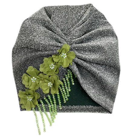 توربان زنانه مدل شرابه دوزی مجلسی