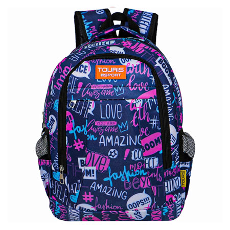 کوله پشتی دخترانه مهد کودک توریث پلی استر طرح دار