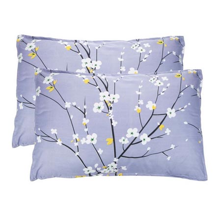 رو بالشی آرین جنس میکروفایبر زیپ دار مدل شکوفه بسته دو عددی