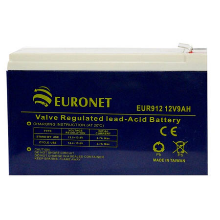 باتری یو پی اس 12 ولت 9 آمپر ساعت یورونت مدل EUR912