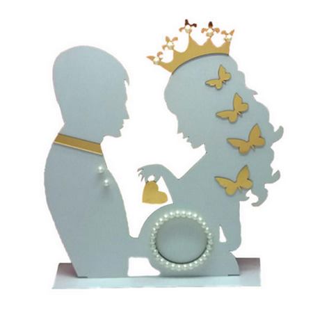 استند سونوگرافی پلکسی عاشقانه با تزئین مروارید