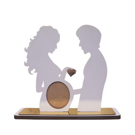 استند سونوگرافی عاشقانه زن و مرد و جنین در شکم مادر