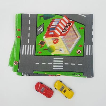 زیرانداز بازی مدل شهر من به همراه دو ماشین بازی