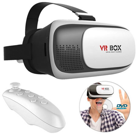 هدست واقعیت مجازی وی آر باکس مدل VR Box 2 به همراه ریموت کنترل