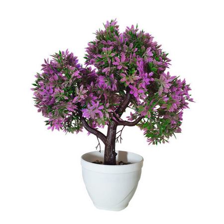 گلدان به همراه گل مصنوعی مدل بنسای