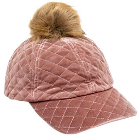 کلاه کپ زنانه کوتون مدل مخمل و پوم پوم ساخت ترکیه