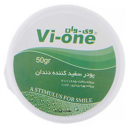 پودر سفید کننده دندان وی وان مدل Mint وزن 50 گرم عصاره نعناع
