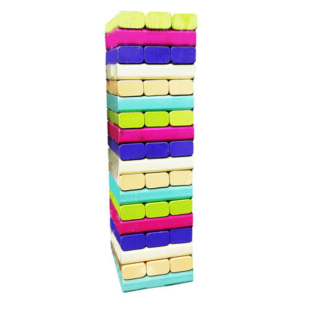 بازی فکری برج هیجان رنگی مدل WOOD