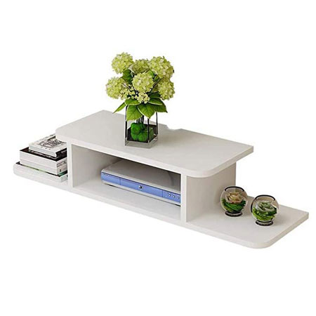 میز تلویزیون دیواری ملامینه شیک و ساده