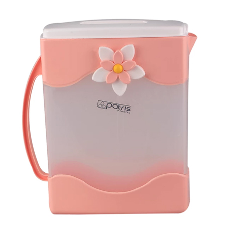 ظرف پودر ماشین رخشویی پلاستیکی با طرح گل صورتی