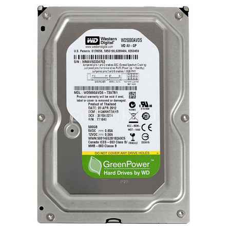هارد دیسک اینترنال وسترن دیجیتال گرین پاور ظرفیت 500 گیگابایت