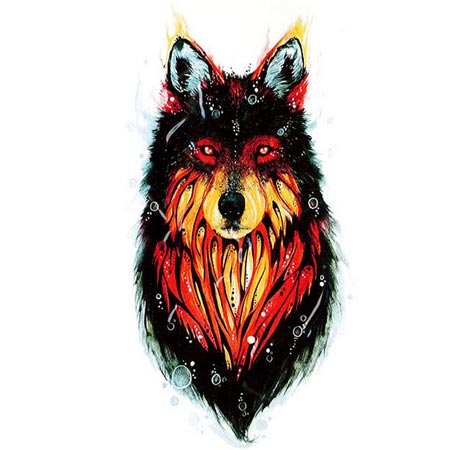 برچسب تاتو موقت طرح گرگ