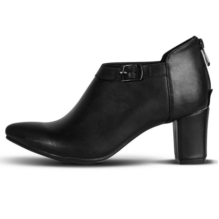 کفش زنانه پاشنه بلند جنس چرم مصنوعی 5 سانتی رنگ مشکی