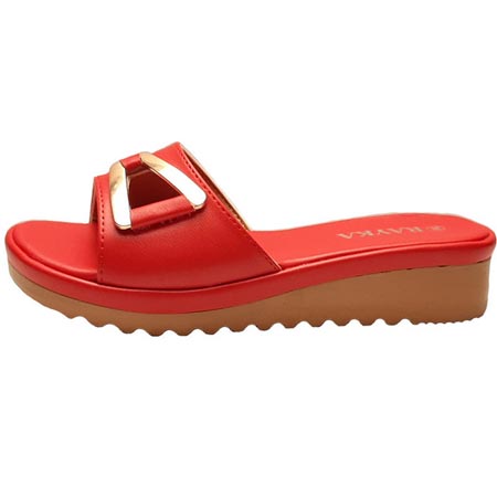 دمپایی زنانه رایکا طب جنس پلی اورتان و چرم مصنوعی