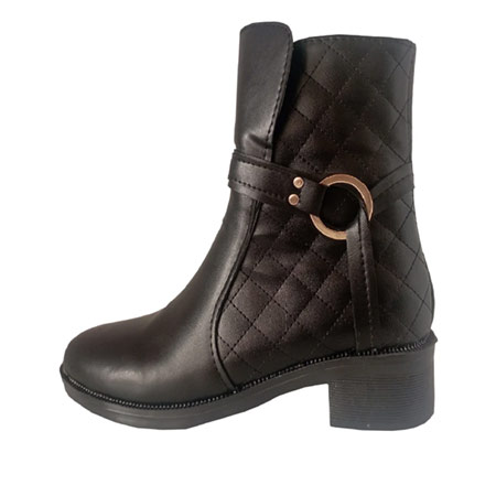 نیم بوت زنانه مدل حلقه جنس چرم مصنوعی