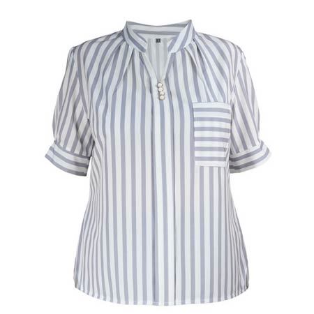 بلوز زنانه آستین کوتاه طرح راه راه مدل B05