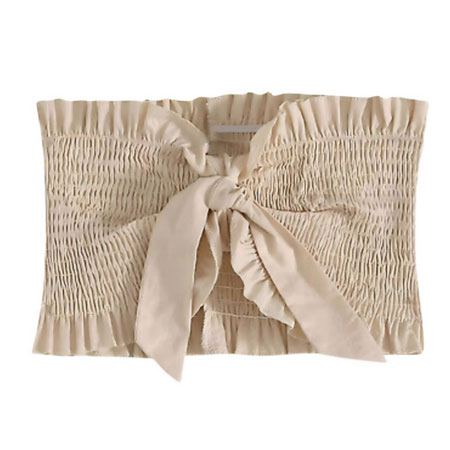 کراپ تاپ زنانه مدل پاپیونی جنس ابر و بادی یقه دکلته بدون آستین