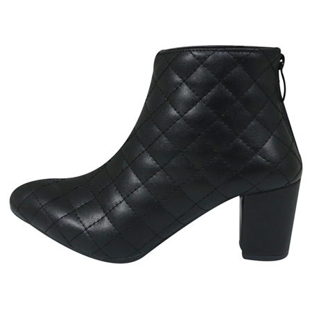 نیم بوت زنانه و دخترانه سیی مدل رابی نوک باریک چرم مصنوعی