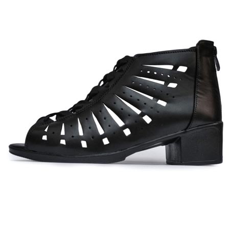 صندل زنانه مدل نامسی چرم مصنوعی زیره پی وی سی پاشنه پهن