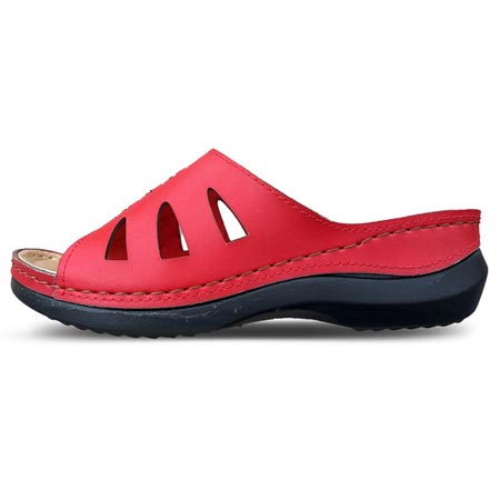 دمپایی زنانه مدل طبی دوختی جنس چرم مصنوعی