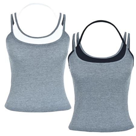 تاپ زنانه دل آویز جنس پنبه مجموعه دو عددی