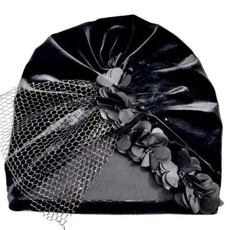 توربان زنانه مشکی برای مراسم عزا مدل ایلار