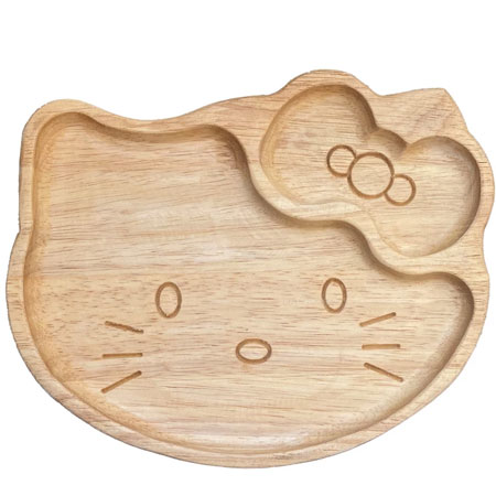 ظرف غذای کودک طرح کیتی جنس چوب