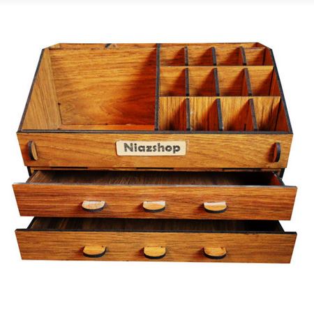 استند لوازم آرایشی چوبی نیاز شاپ کد NS901