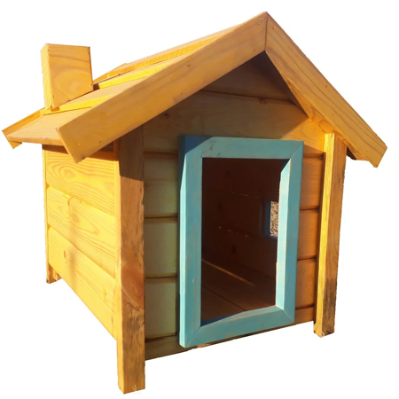 لانه سگ چوبی طرح کلبه مدل 0011