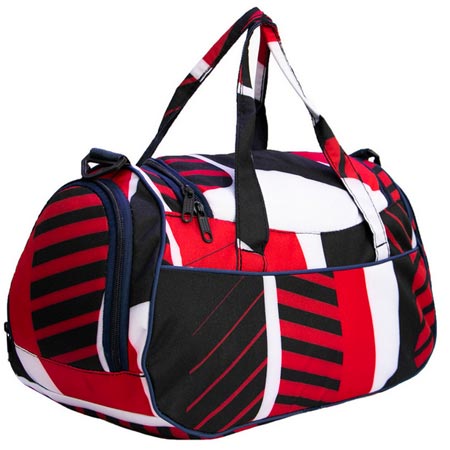 ساک لوازم کودک و نوزاد جنس پلی استر رنگ قرمز، مشکی و سفید