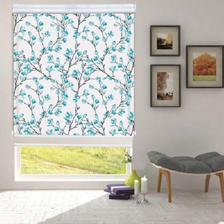 پرده زبرا شب و روز طرح شکوفه های بهاری مدل زیو کد 3138