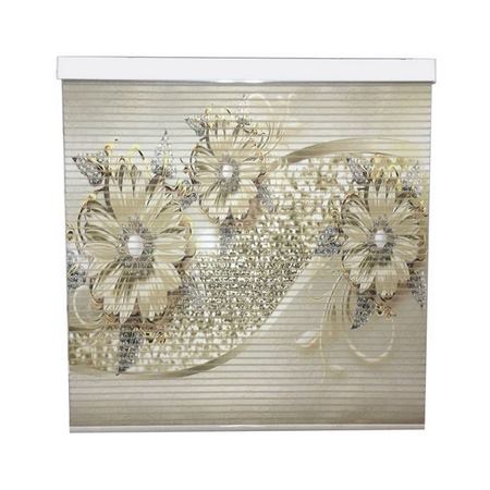 پرده زبرا دو مکانیزه شب و روز طرح گل مدل PB1