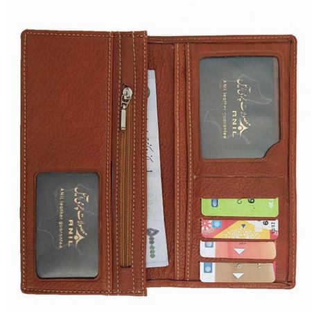 کیف پول طرح فلوتر چرم آنیل مدل آروشا